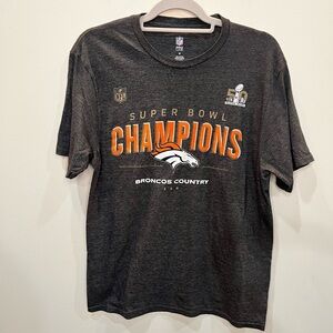 Denver Broncos Super Bowl 50‎ Champions T-Shirt Short Sleeve Gray NFL Pro Line M